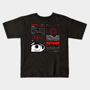 Streetwear Bloody Red Brutalism Design Kids T-Shirt